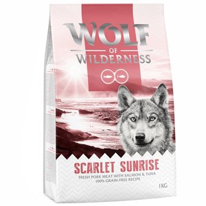 1 kg Wolf of Wilderness "Scarlet Sunrise" - lazac & tonhal száraz kutyatáp