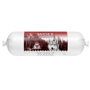 6x400 g Wolf of Wilderness Wurst Canada - marha, pulyka, tőkehalkipróbálási áron