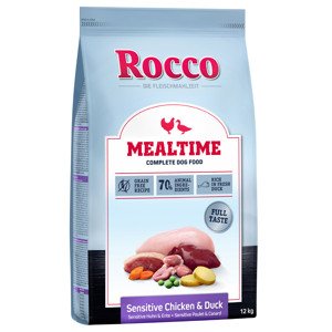 12kg Rocco Mealtime Sensitive csirke & kacsa száraz kutyatáp 10+2kg ingyen akcióban